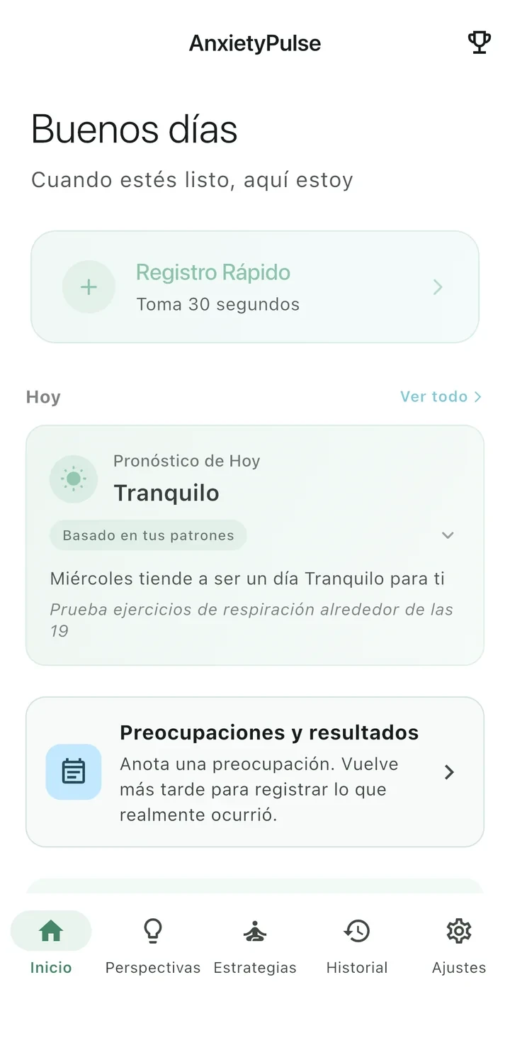 Anxiety Pulse App Screenshot