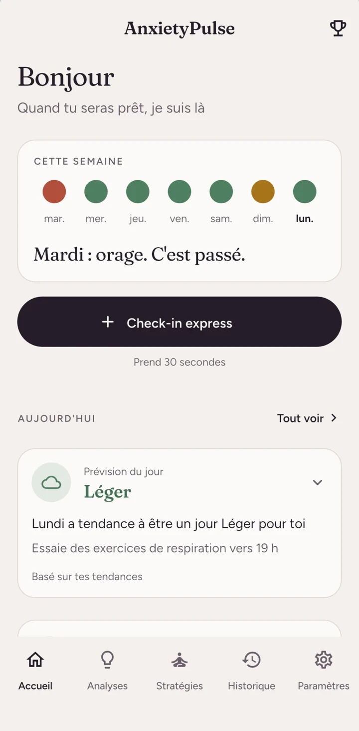 Anxiety Pulse App Screenshot