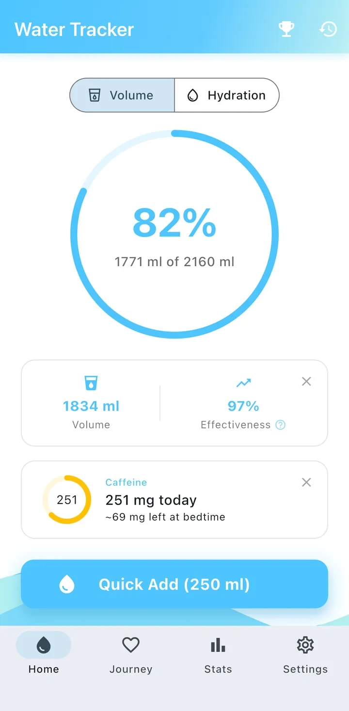 Water Tracker App Screenshot