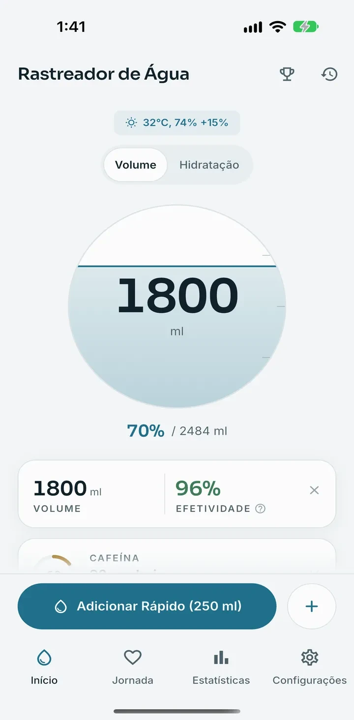 Water Tracker App Screenshot