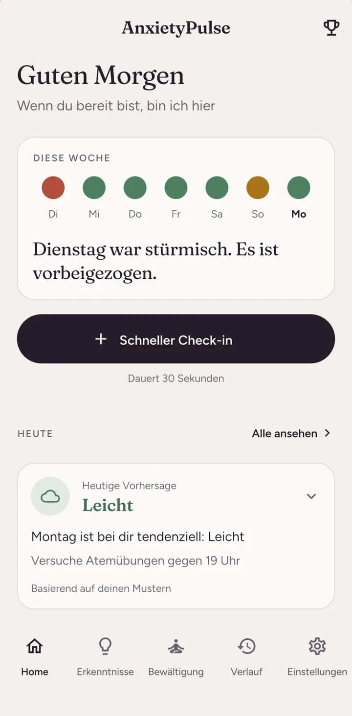 Anxiety Pulse App Screenshot