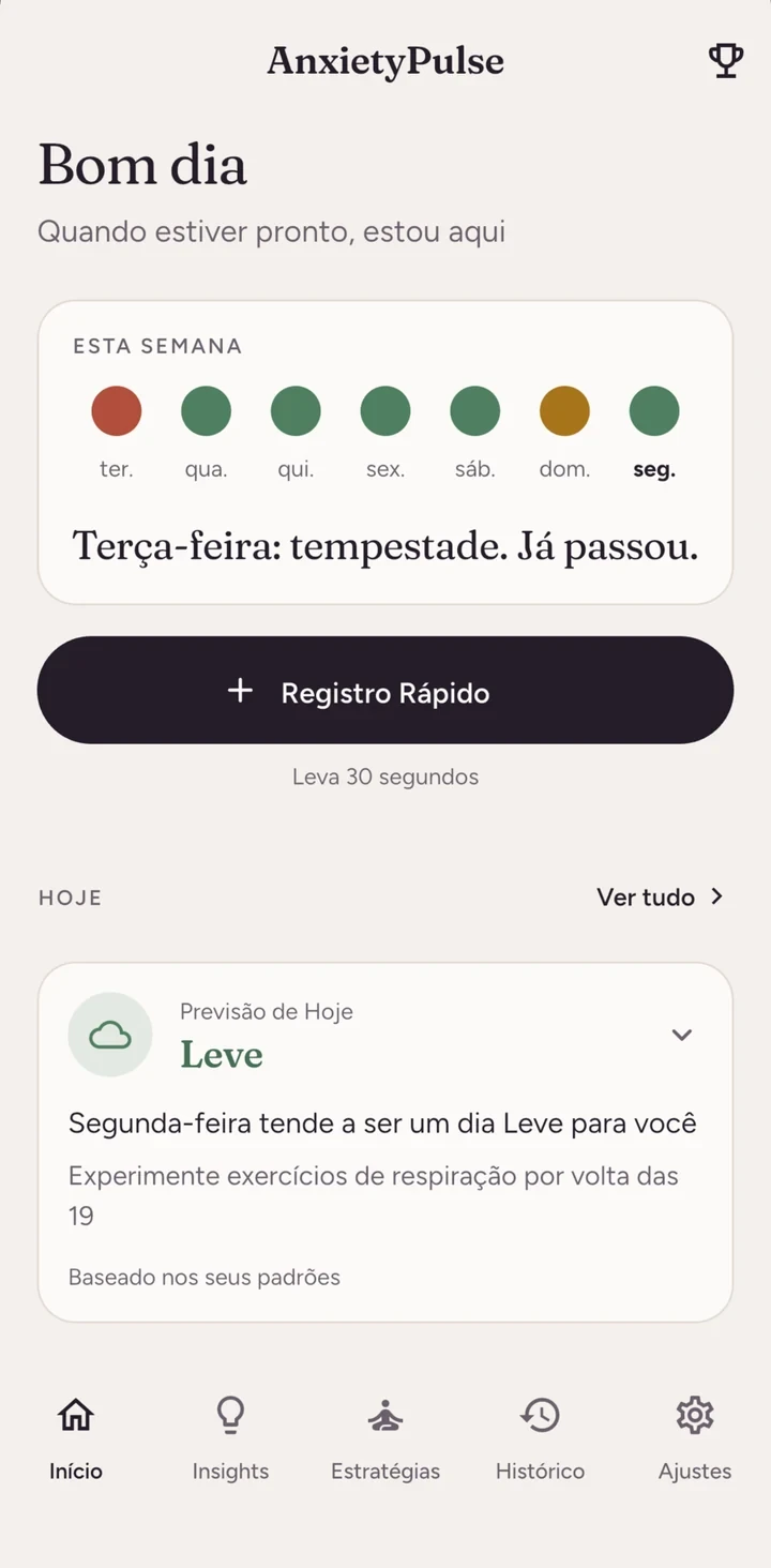 Anxiety Pulse App Screenshot