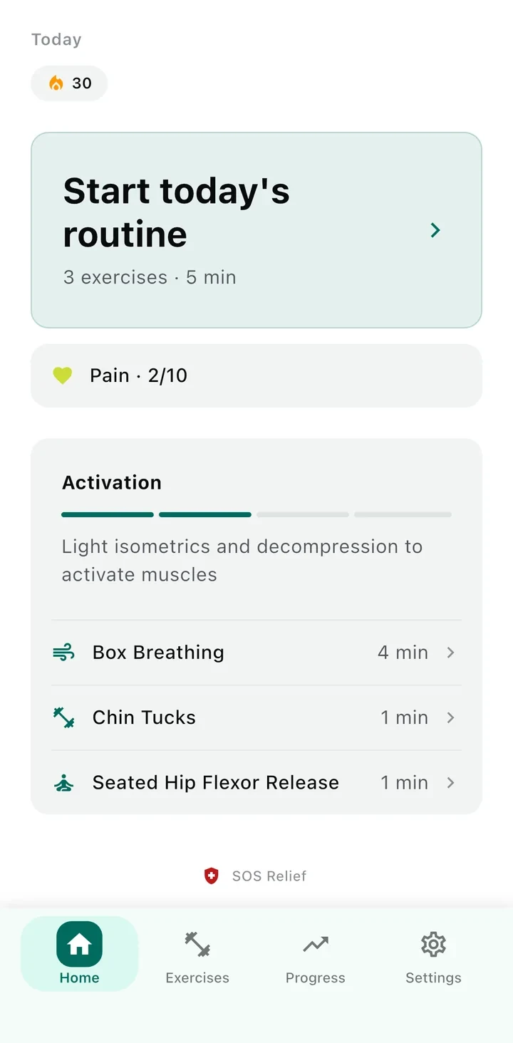 Ctrl+Neck App Screenshot