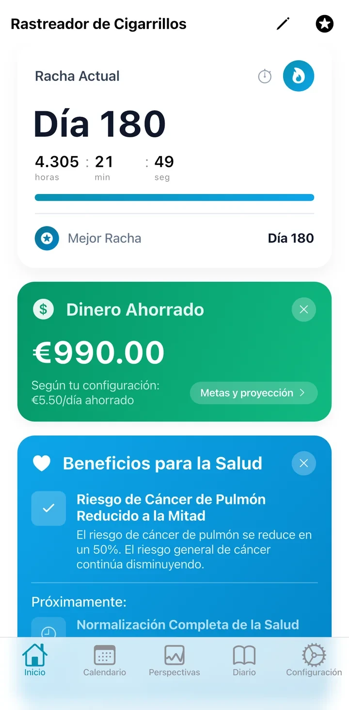 Smoke Tracker App Screenshot