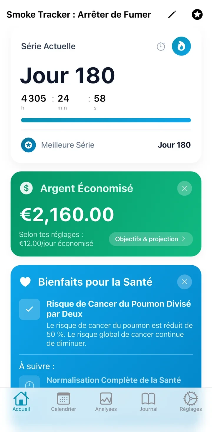 Smoke Tracker App Screenshot