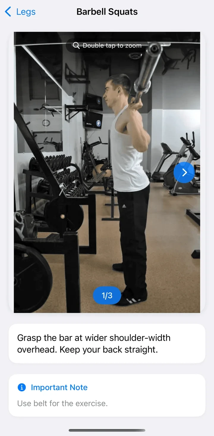 WinGym App Screenshot