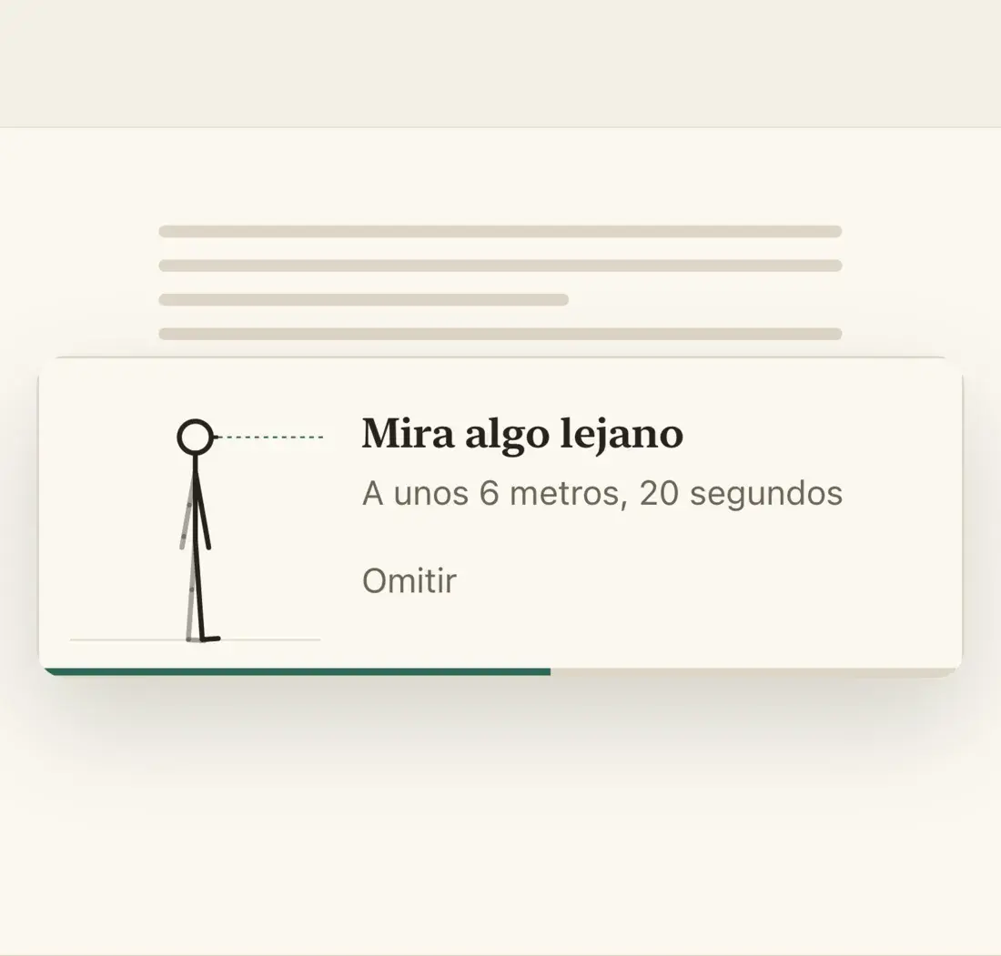 Pausas para los ojos